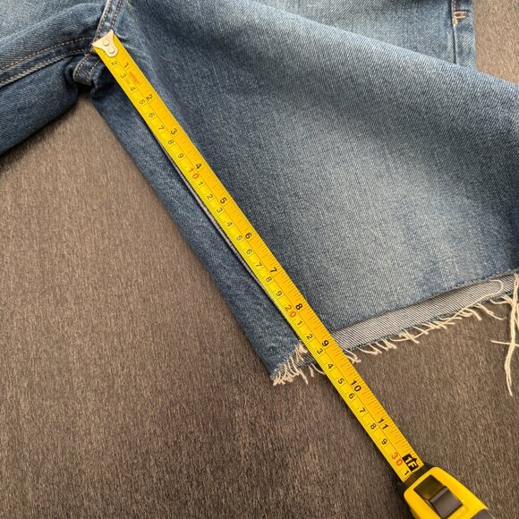 Frame Le Vintage Women's Raw Edge Denim Bermuda Shorts, Size 24 - Picture 7 of 9